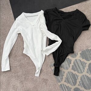 Black and White Long  Bodysuits